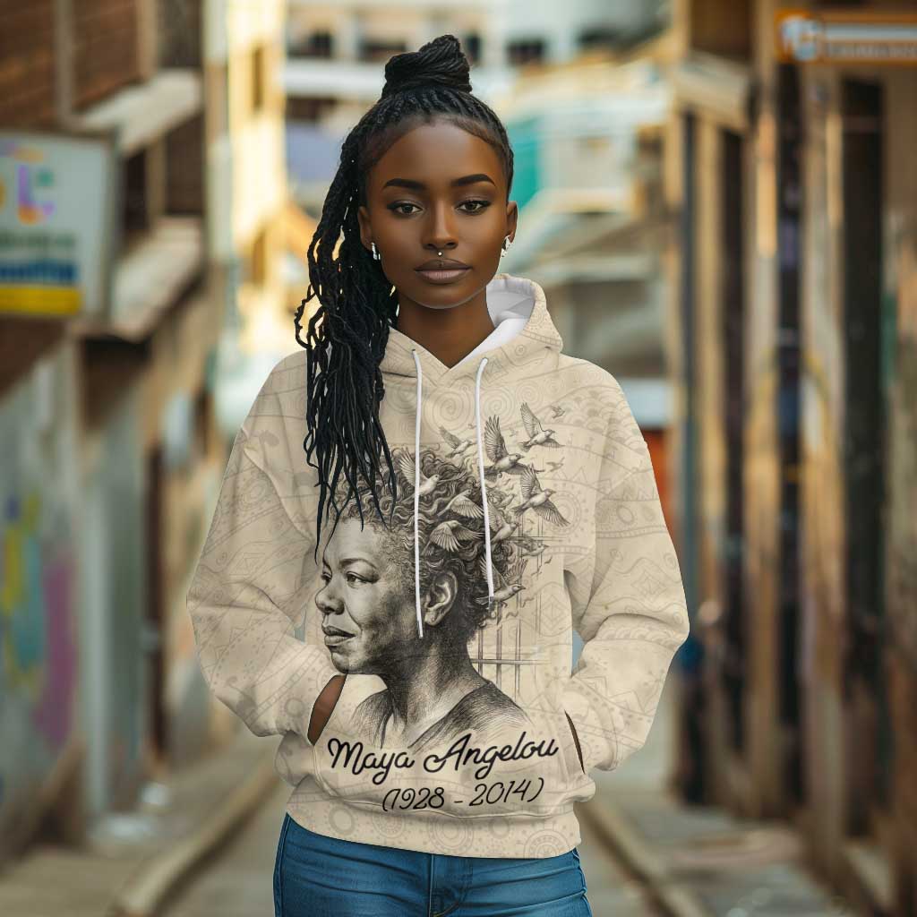 Maya Angelou Hoodie I Know Why The Caged Bird Sings - Wonder Print Shop