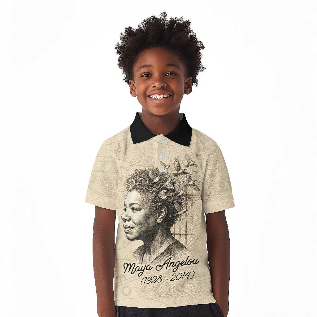 Maya Angelou Kid Polo Shirt I Know Why The Caged Bird Sings - Wonder Print Shop