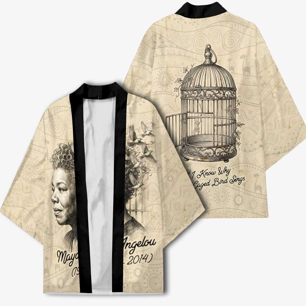 Maya Angelou Kimono I Know Why The Caged Bird Sings - Wonder Print Shop