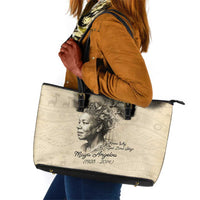 Maya Angelou Leather Tote Bag I Know Why The Caged Bird Sings - Wonder Print Shop