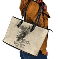 Maya Angelou Leather Tote Bag I Know Why The Caged Bird Sings - Wonder Print Shop