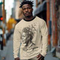 Maya Angelou Long Sleeve Shirt I Know Why The Caged Bird Sings - Wonder Print Shop