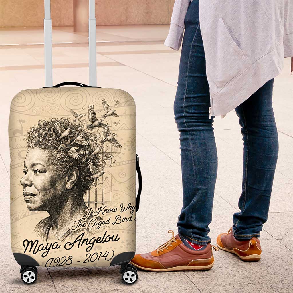 Maya Angelou Luggage Cover I Know Why The Caged Bird Sings - Wonder Print Shop