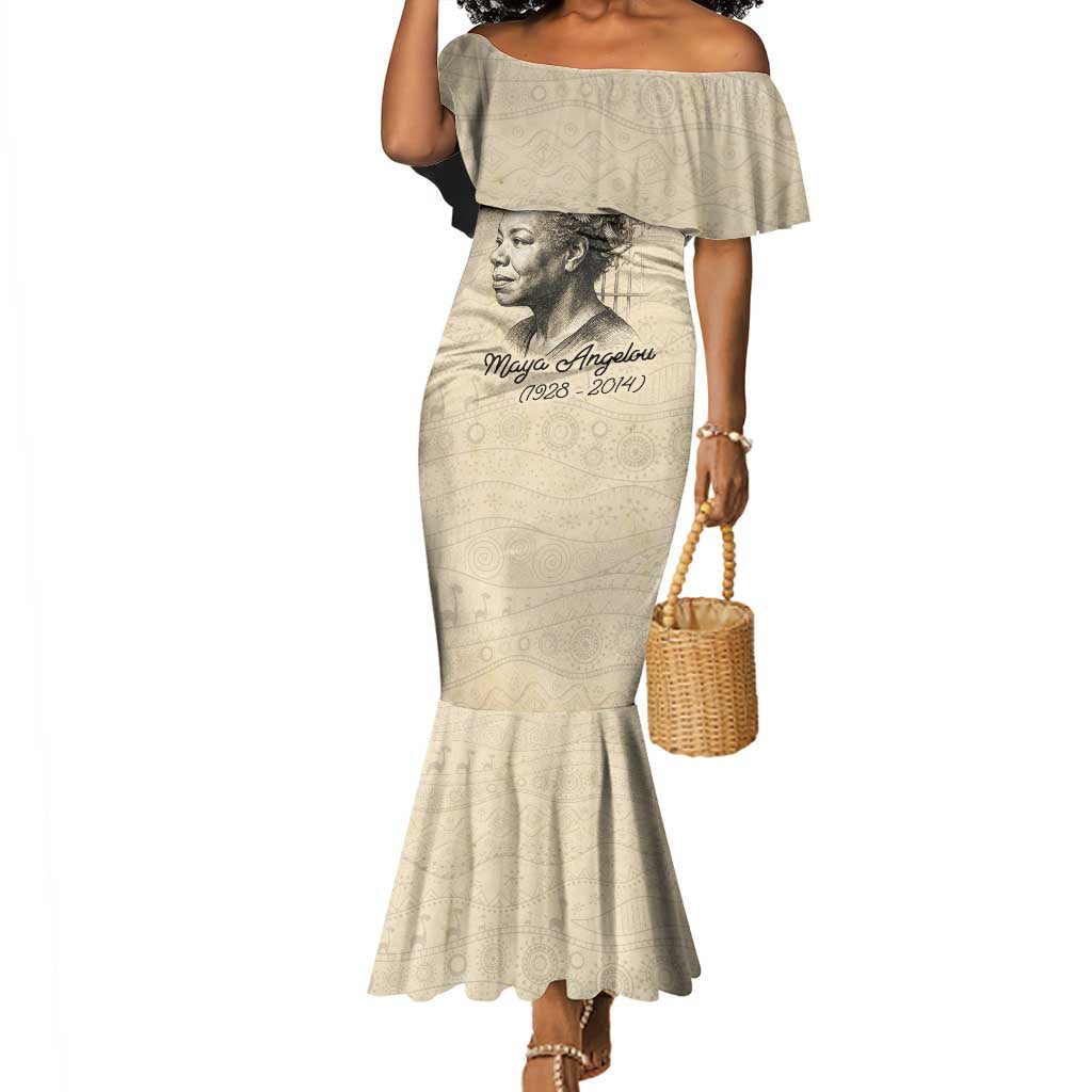 Maya Angelou Mermaid Dress I Know Why The Caged Bird Sings - Wonder Print Shop