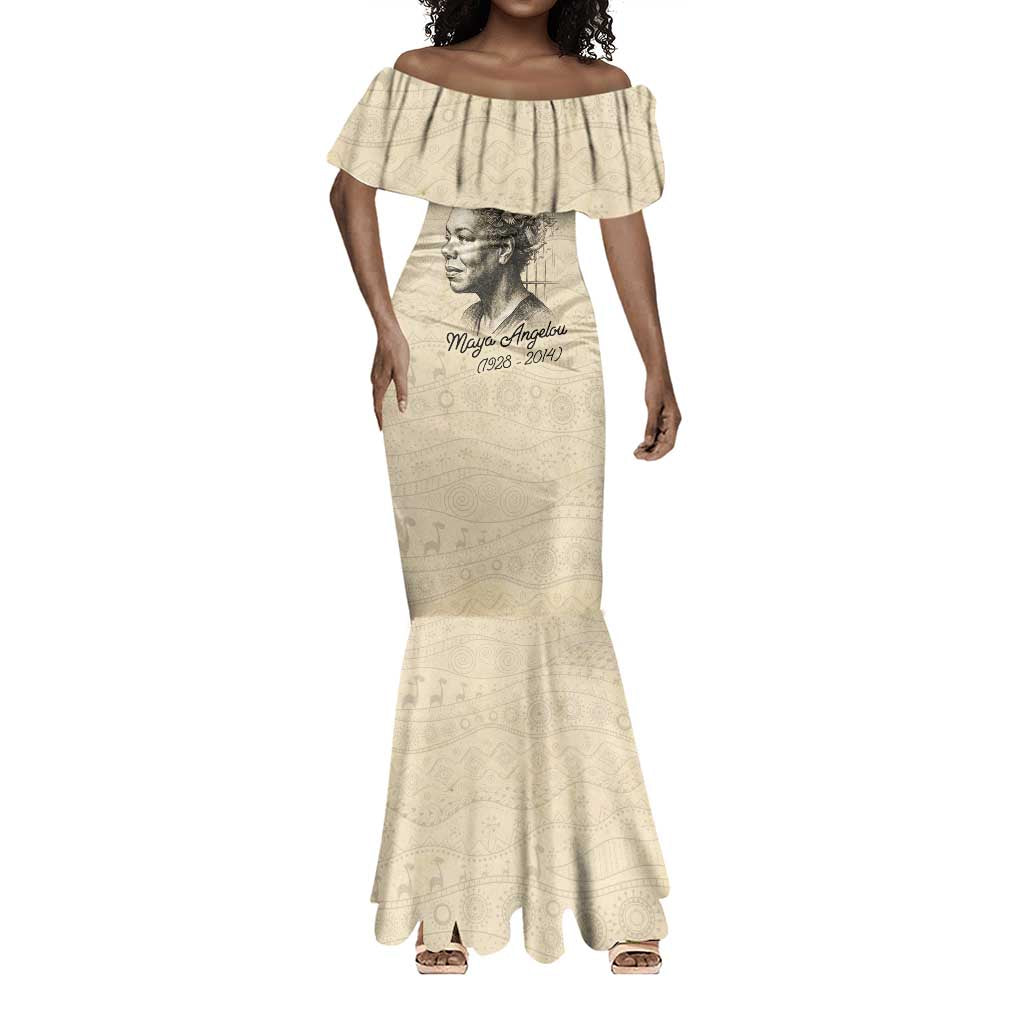 Maya Angelou Mermaid Dress I Know Why The Caged Bird Sings - Wonder Print Shop