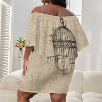 Maya Angelou Off Shoulder Short Dress I Know Why The Caged Bird Sings - Wonder Print Shop