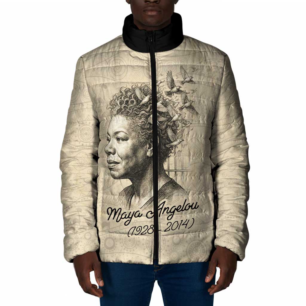 Maya Angelou Padded Jacket I Know Why The Caged Bird Sings - Wonder Print Shop