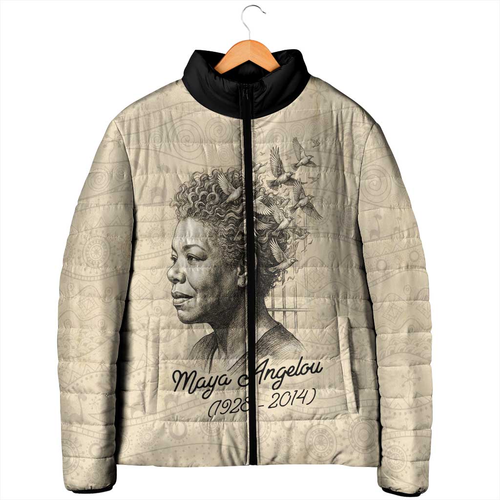 Maya Angelou Padded Jacket I Know Why The Caged Bird Sings - Wonder Print Shop