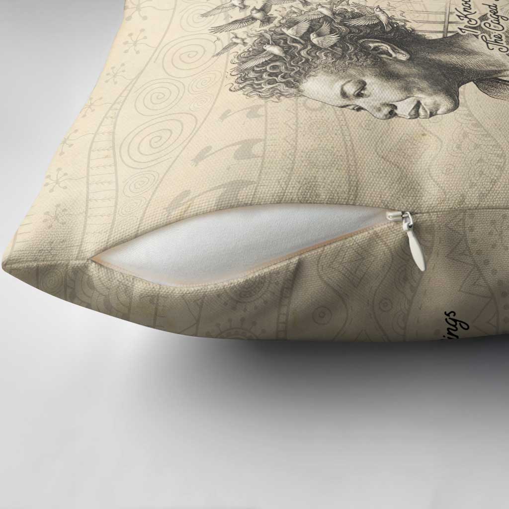 Maya Angelou Pillow Cover I Know Why The Caged Bird Sings - Wonder Print Shop