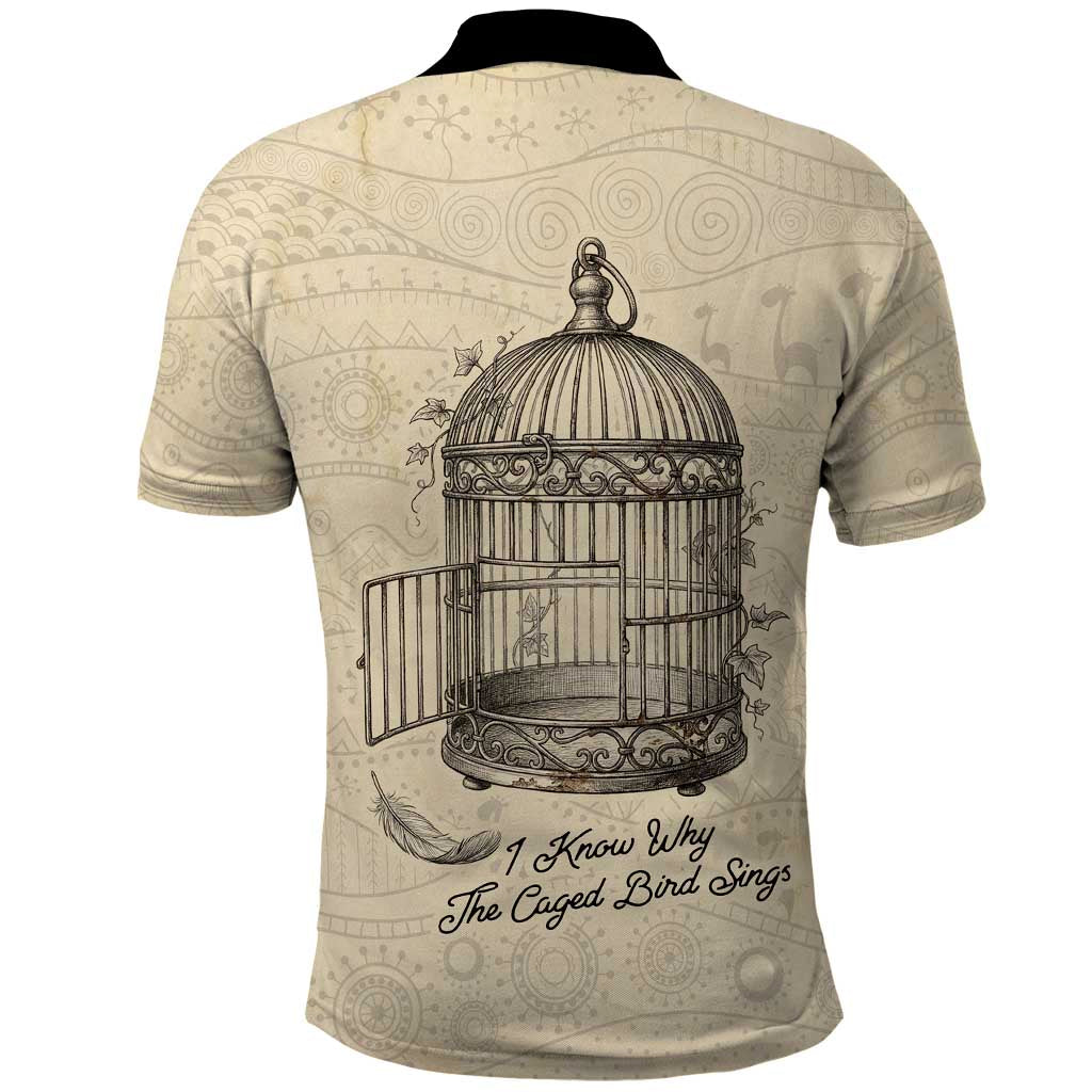 Maya Angelou Polo Shirt I Know Why The Caged Bird Sings - Wonder Print Shop