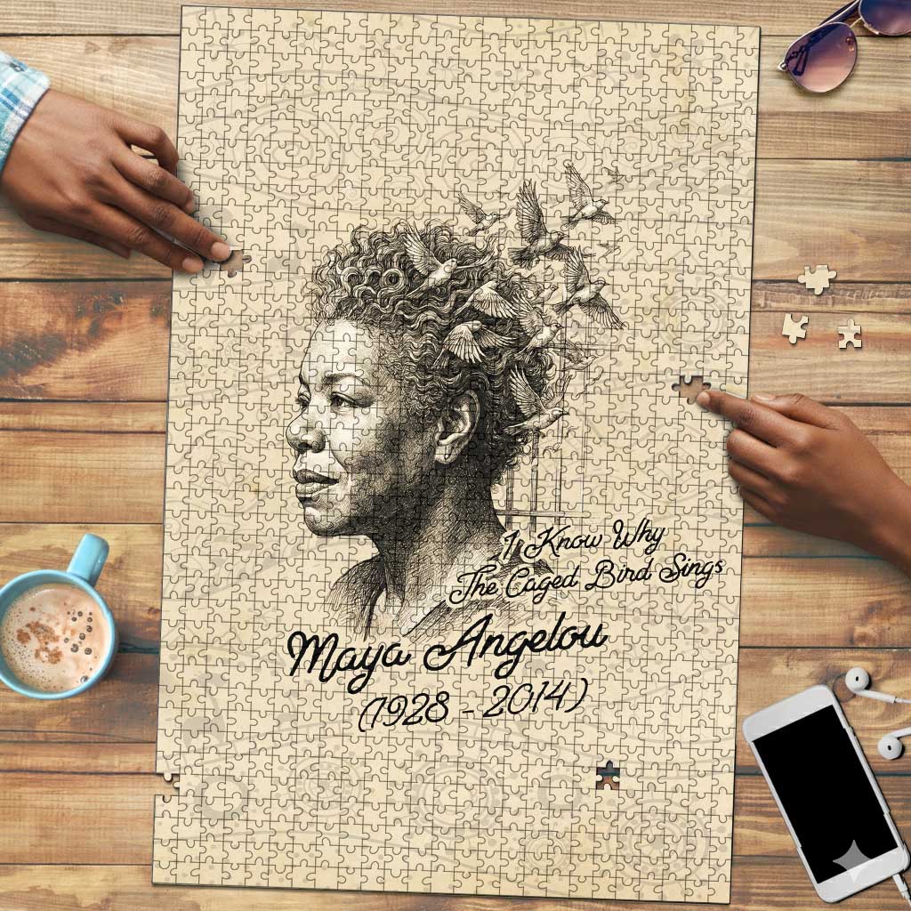Maya Angelou Puzzle I Know Why The Caged Bird Sings - Wonder Print Shop