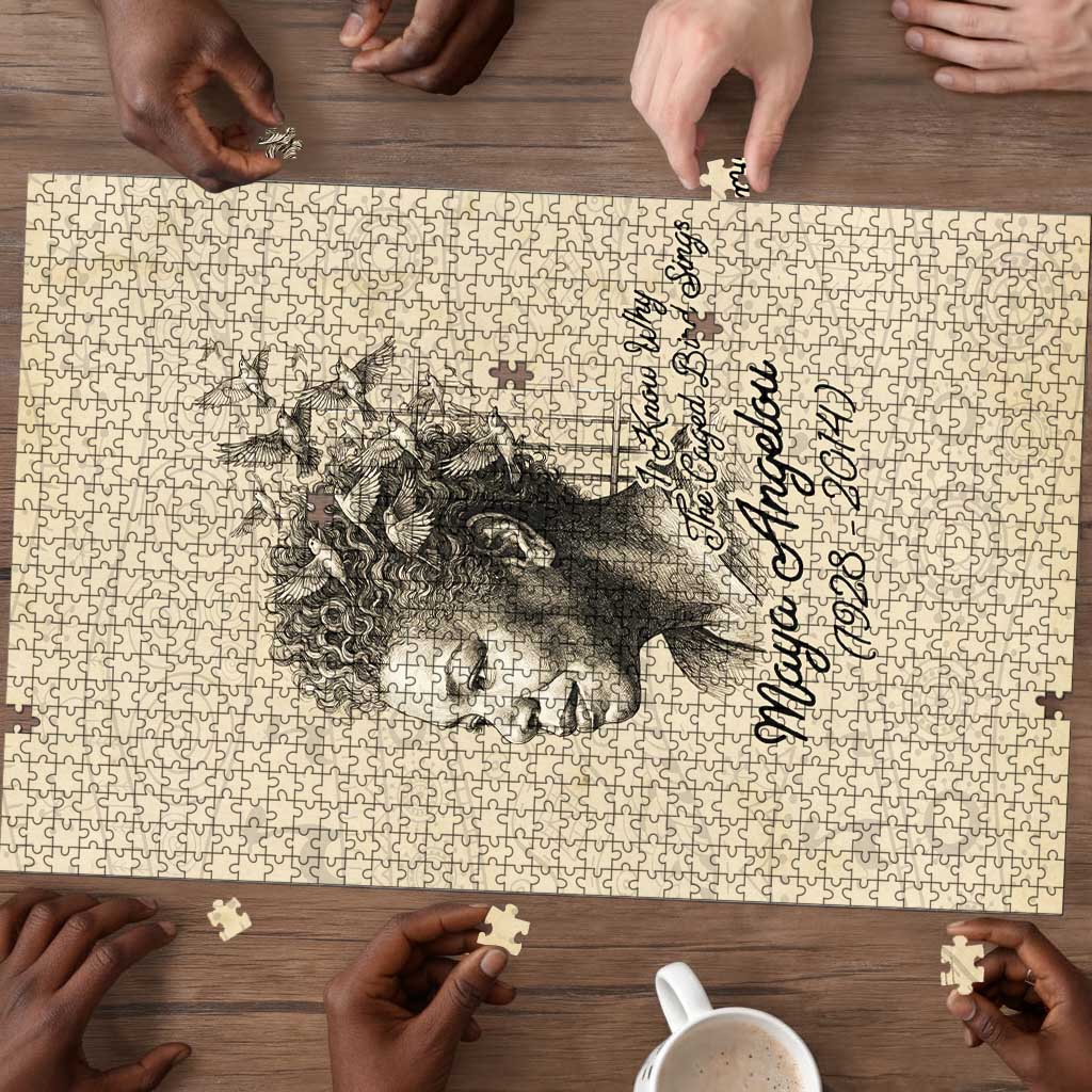 Maya Angelou Puzzle I Know Why The Caged Bird Sings - Wonder Print Shop
