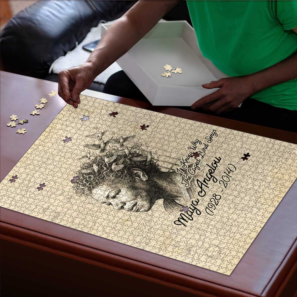 Maya Angelou Puzzle I Know Why The Caged Bird Sings - Wonder Print Shop
