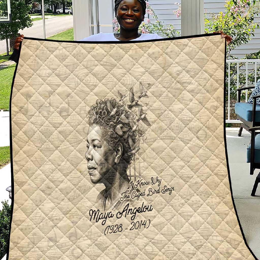 Maya Angelou Quilt I Know Why The Caged Bird Sings - Wonder Print Shop