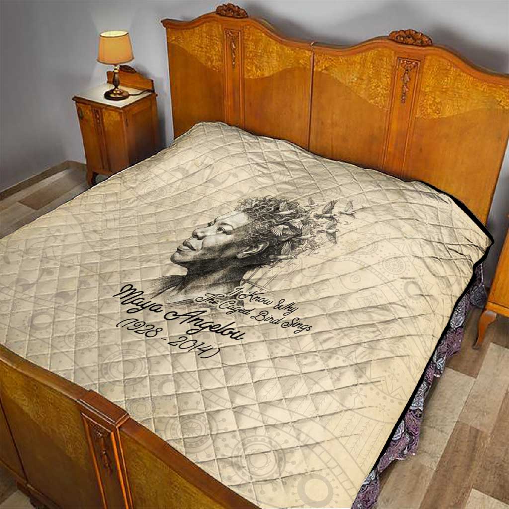 Maya Angelou Quilt I Know Why The Caged Bird Sings - Wonder Print Shop