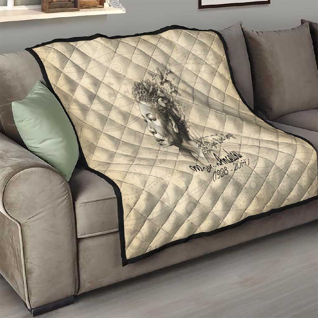 Maya Angelou Quilt I Know Why The Caged Bird Sings - Wonder Print Shop