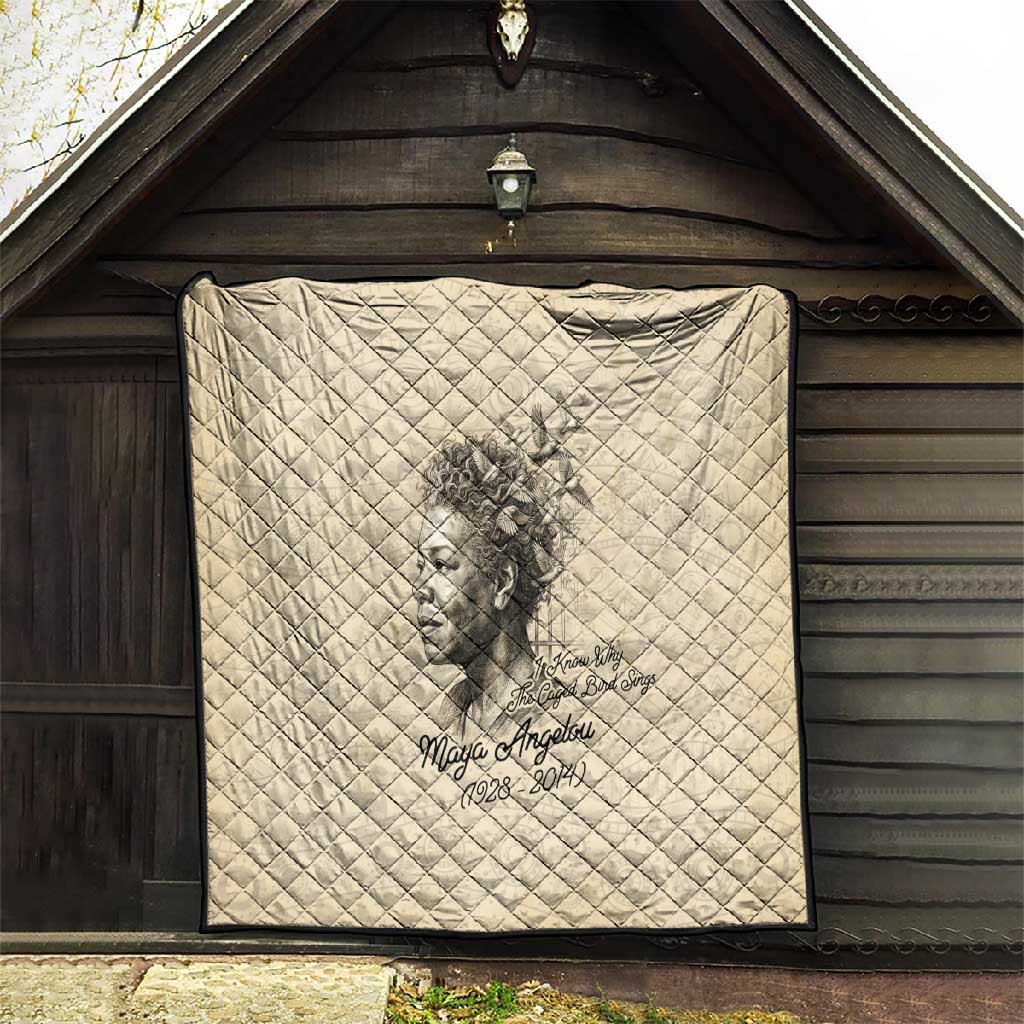 Maya Angelou Quilt I Know Why The Caged Bird Sings - Wonder Print Shop