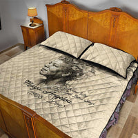 Maya Angelou Quilt Bed Set I Know Why The Caged Bird Sings - Wonder Print Shop