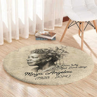 Maya Angelou Round Carpet I Know Why The Caged Bird Sings - Wonder Print Shop