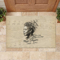 Maya Angelou Rubber Doormat I Know Why The Caged Bird Sings - Wonder Print Shop