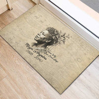 Maya Angelou Rubber Doormat I Know Why The Caged Bird Sings - Wonder Print Shop