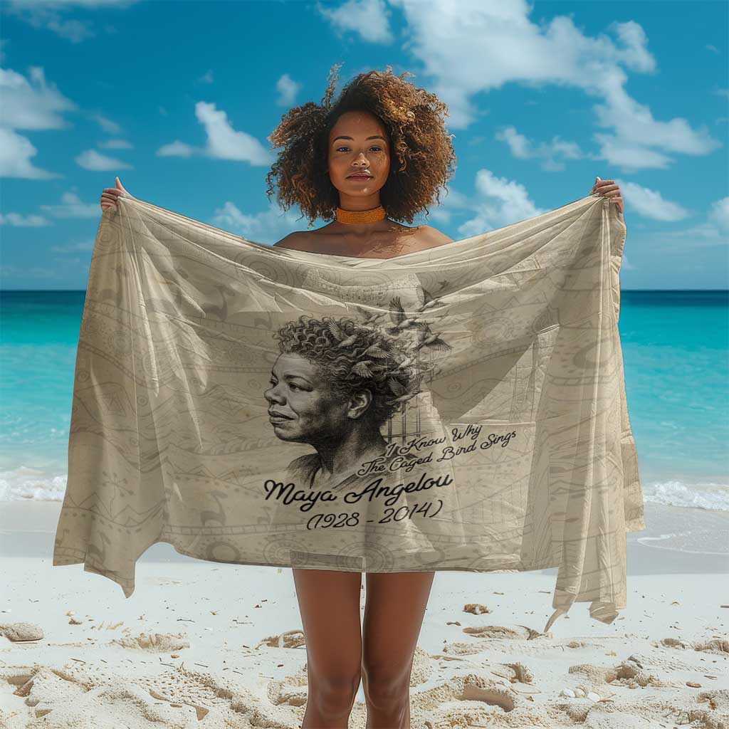 Maya Angelou Sarong I Know Why The Caged Bird Sings - Wonder Print Shop