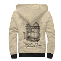 Maya Angelou Sherpa Hoodie I Know Why The Caged Bird Sings - Wonder Print Shop