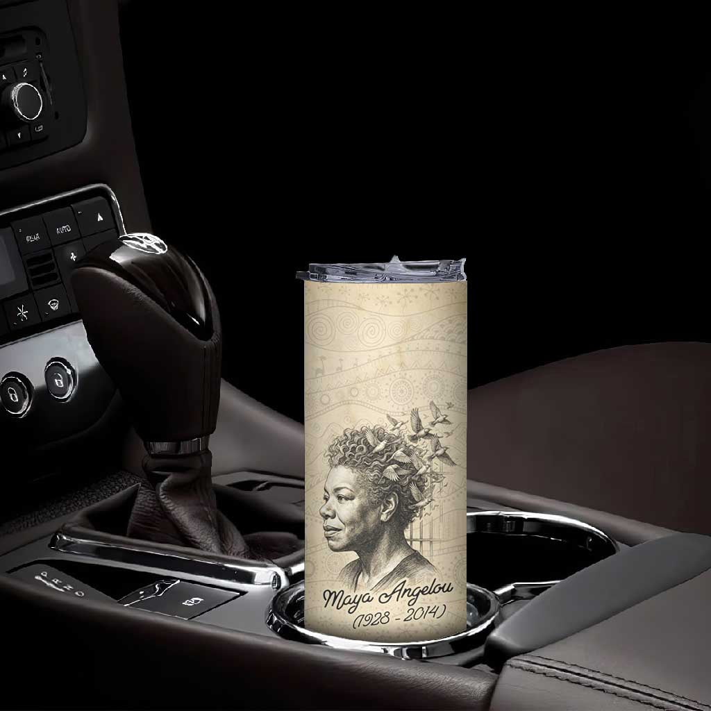 Maya Angelou Skinny Tumbler I Know Why The Caged Bird Sings - Wonder Print Shop