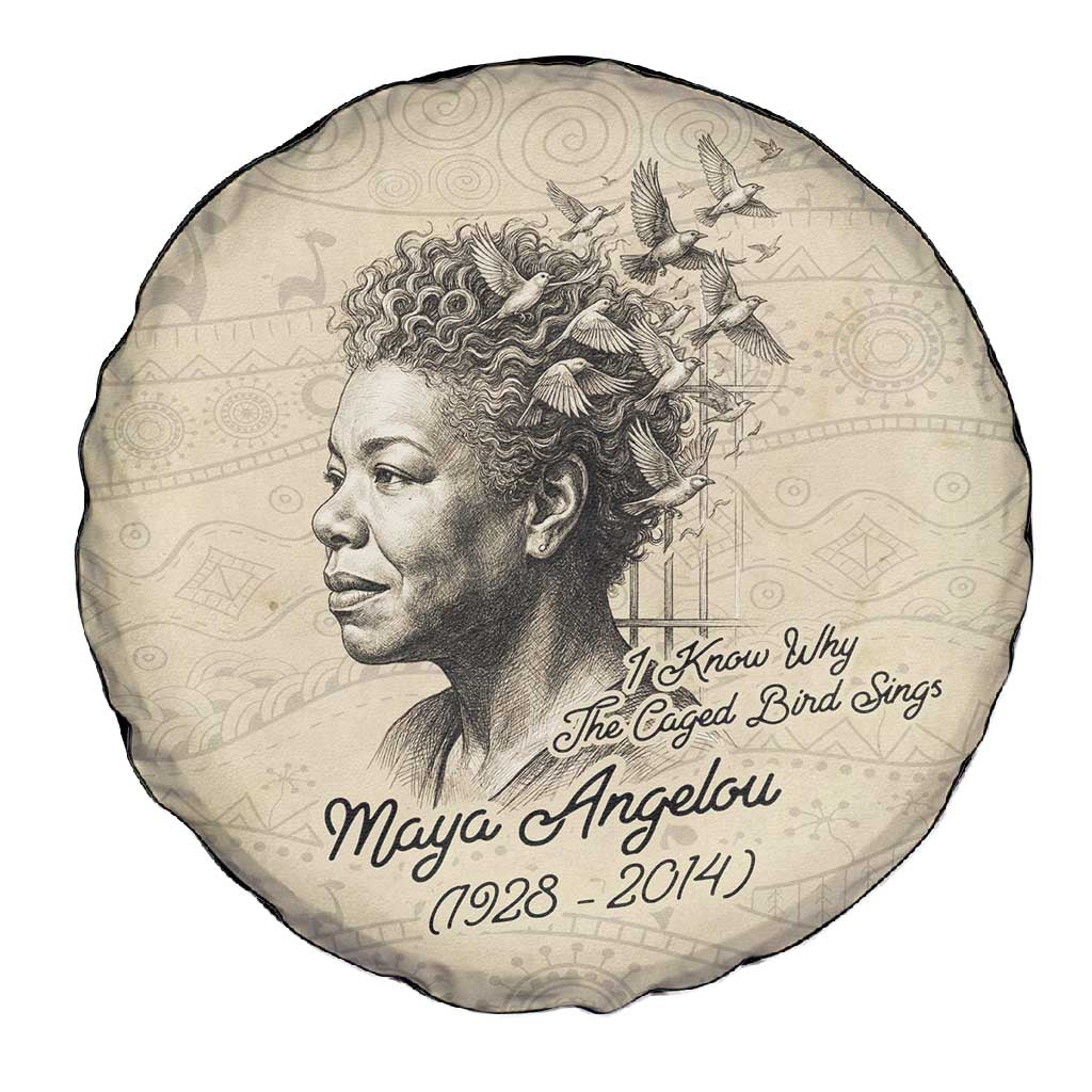 Maya Angelou Spare Tire Cover I Know Why The Caged Bird Sings - Wonder Print Shop