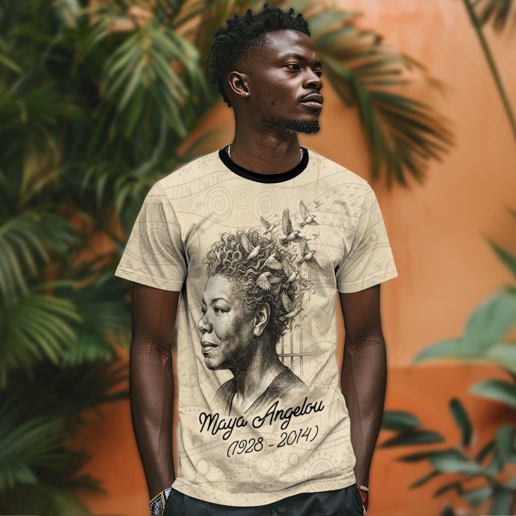 Maya Angelou T shirt I Know Why The Caged Bird Sings - Wonder Print Shop