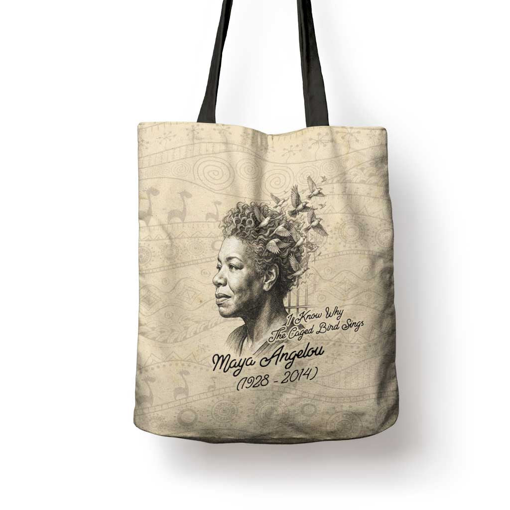 Maya Angelou Tote Bag I Know Why The Caged Bird Sings - Wonder Print Shop