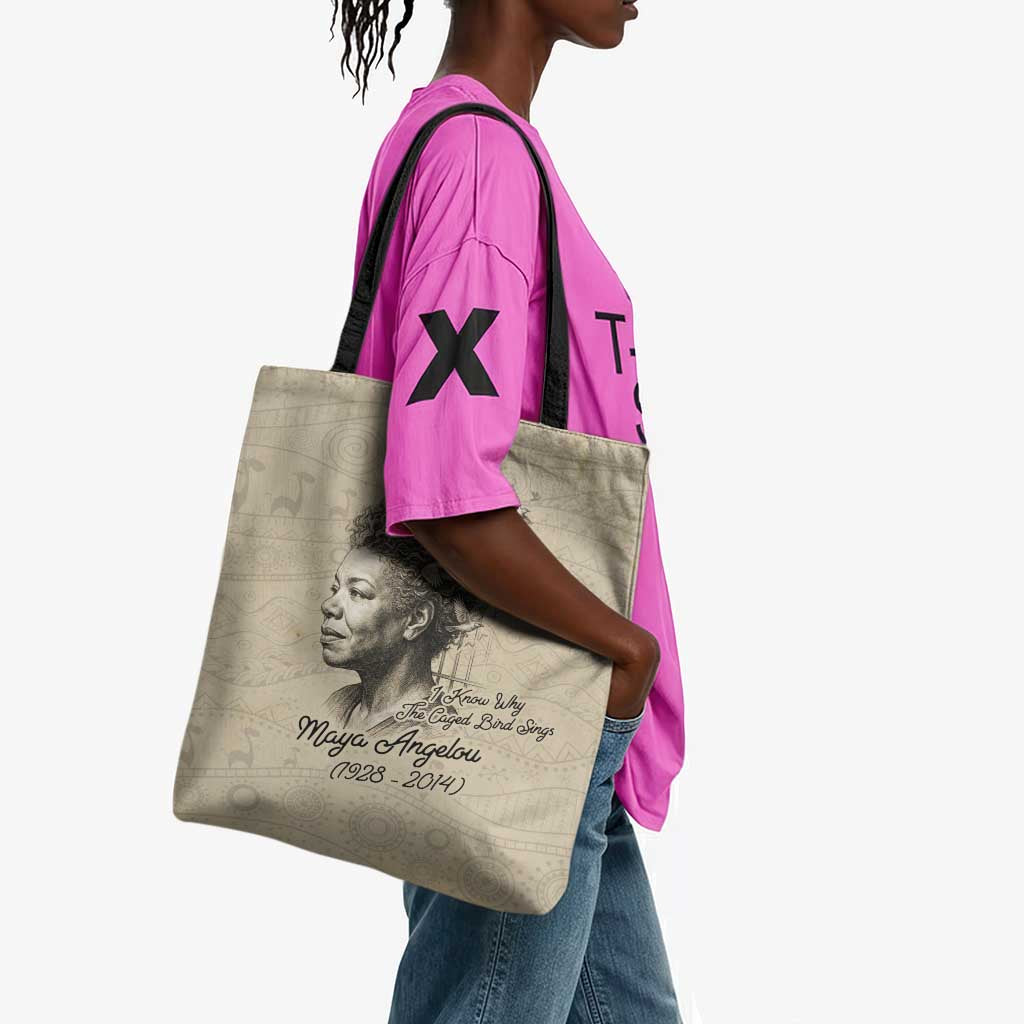 Maya Angelou Tote Bag I Know Why The Caged Bird Sings - Wonder Print Shop