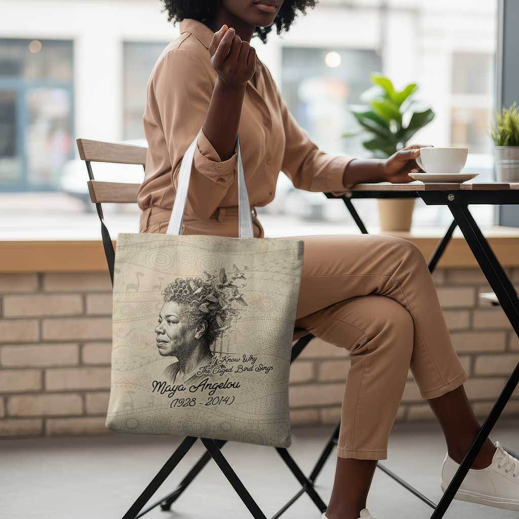 Maya Angelou Tote Bag I Know Why The Caged Bird Sings - Wonder Print Shop