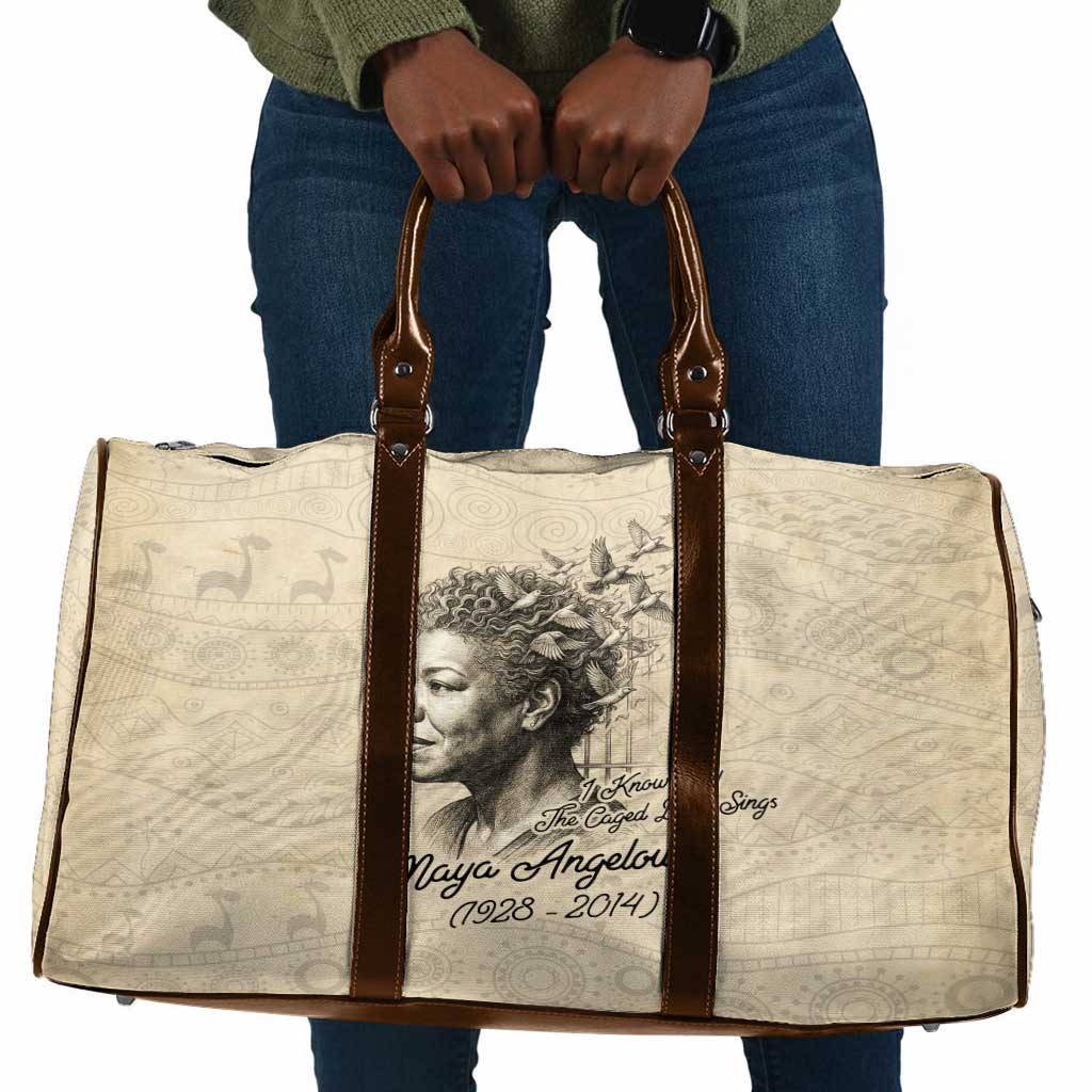 Maya Angelou Travel Bag I Know Why The Caged Bird Sings - Wonder Print Shop
