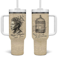 Maya Angelou Tumbler With Handle I Know Why The Caged Bird Sings - Wonder Print Shop