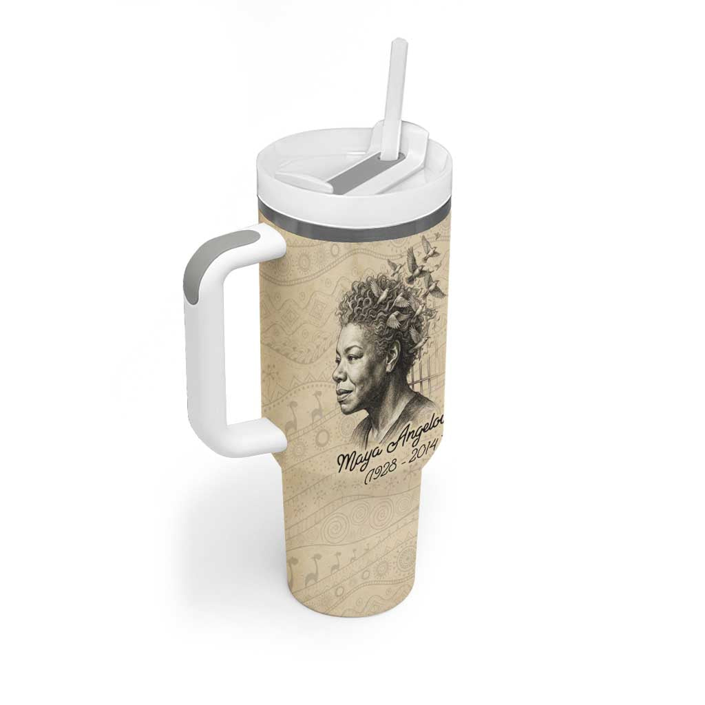 Maya Angelou Tumbler With Handle I Know Why The Caged Bird Sings - Wonder Print Shop