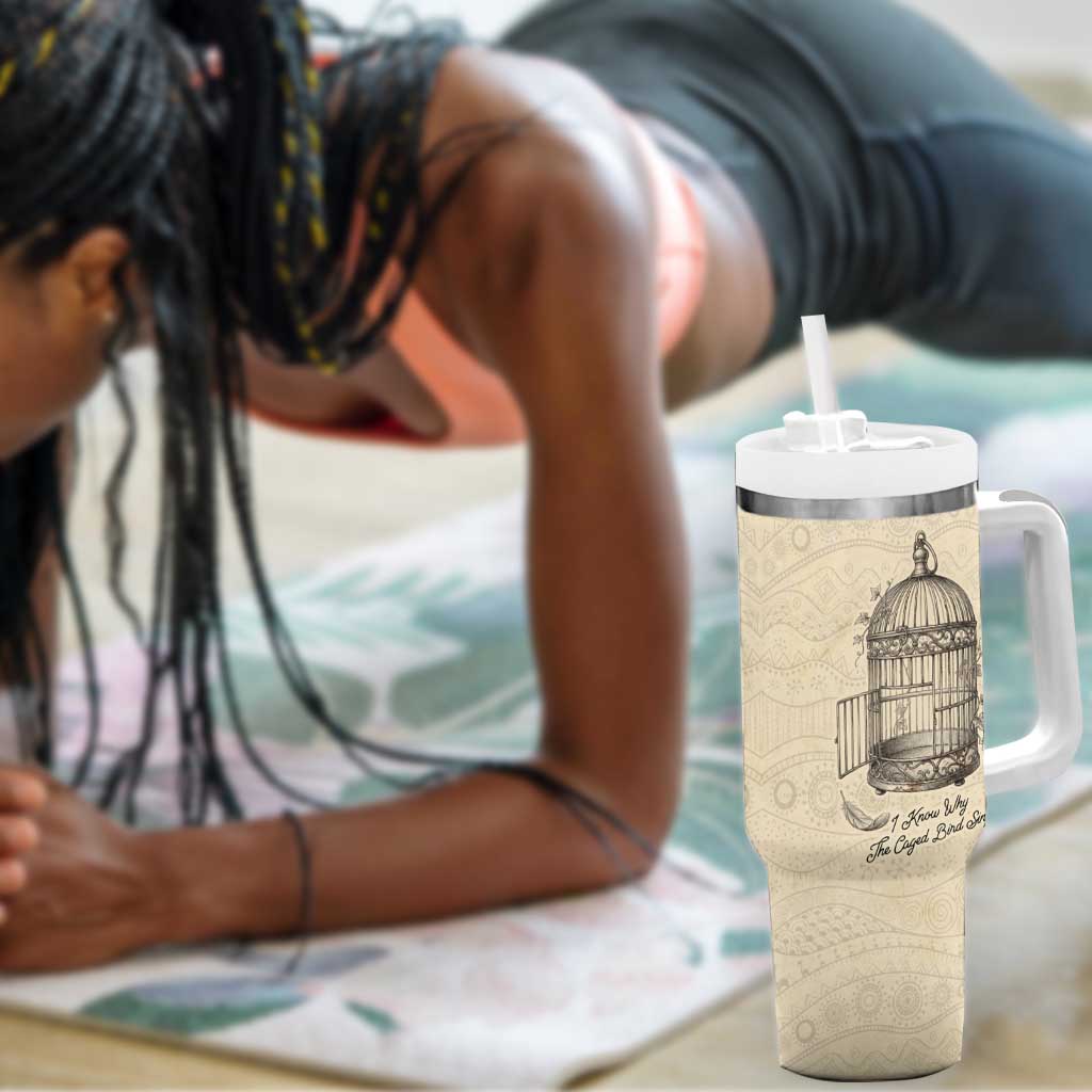 Maya Angelou Tumbler With Handle I Know Why The Caged Bird Sings - Wonder Print Shop