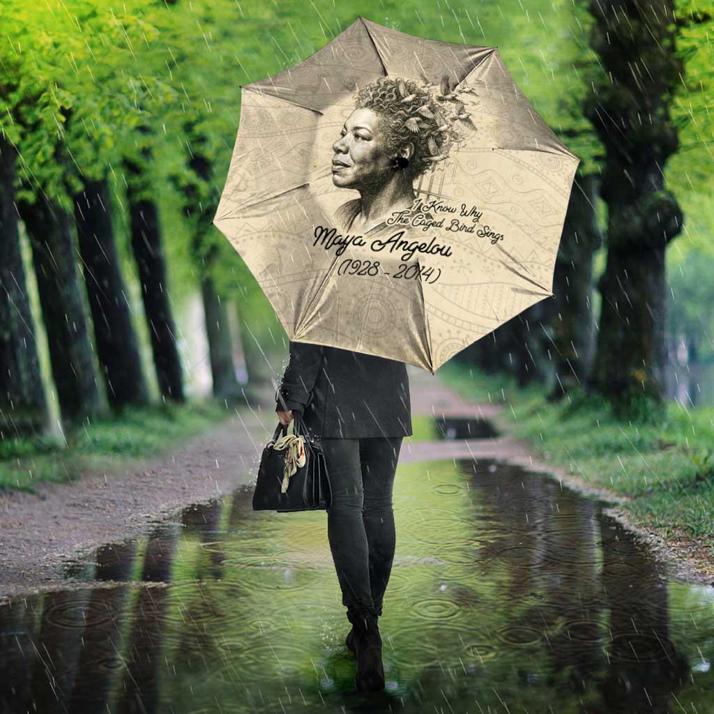 Maya Angelou Umbrella I Know Why The Caged Bird Sings - Wonder Print Shop