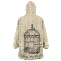 Maya Angelou Wearable Blanket Hoodie I Know Why The Caged Bird Sings - Wonder Print Shop