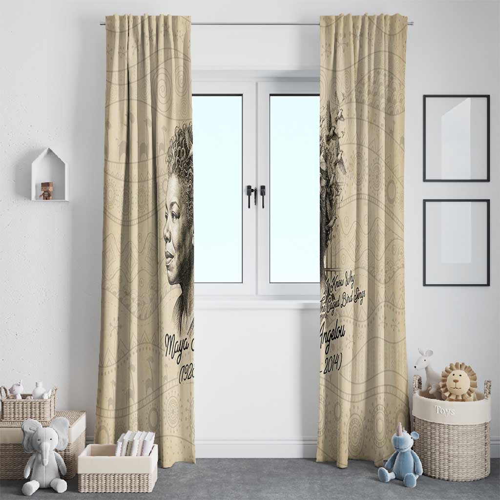 Maya Angelou Window Curtain I Know Why The Caged Bird Sings - Wonder Print Shop