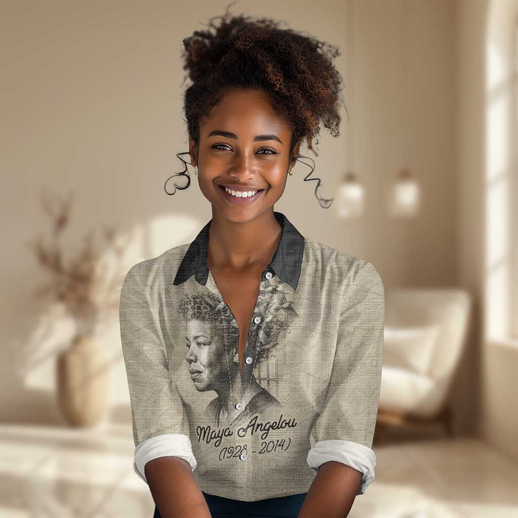 Maya Angelou Women Casual Shirt I Know Why The Caged Bird Sings - Wonder Print Shop