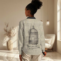 Maya Angelou Women Casual Shirt I Know Why The Caged Bird Sings - Wonder Print Shop