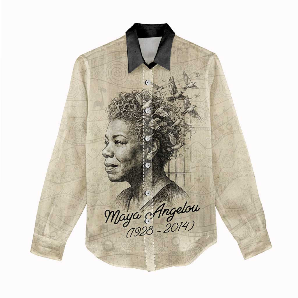 Maya Angelou Women Casual Shirt I Know Why The Caged Bird Sings - Wonder Print Shop