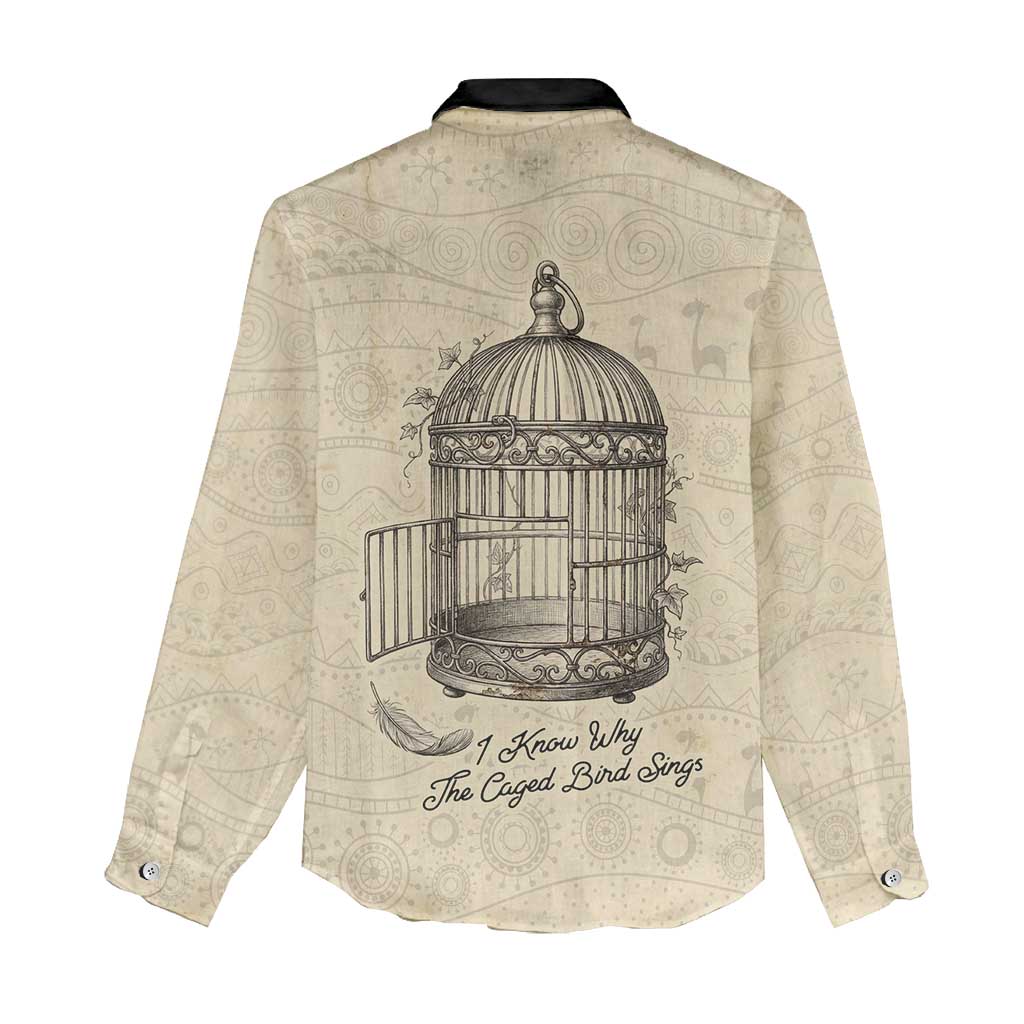 Maya Angelou Women Casual Shirt I Know Why The Caged Bird Sings - Wonder Print Shop