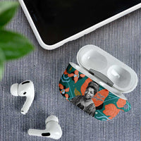 Maya Angelou AirPods Case Inspirational Quote Design Vibrant Teal and Orange Leaf Motif - Wonder Print Shop