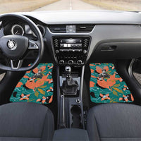 Maya Angelou Car Mats Inspirational Quote Design Vibrant Teal and Orange Leaf Motif - Wonder Print Shop