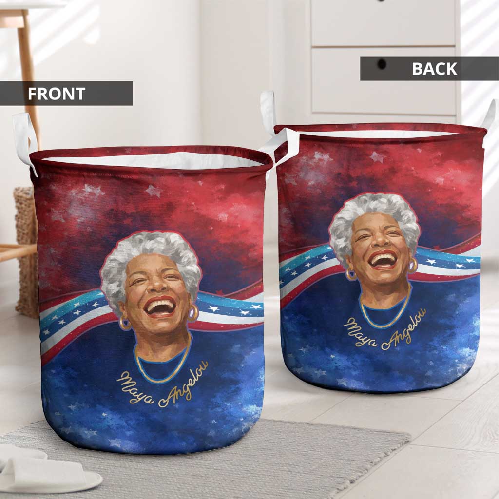 Maya Angelou Laundry Basket Inspirational Life Mission Quote Celebration of Joy Passion and Compassion - Wonder Print Shop
