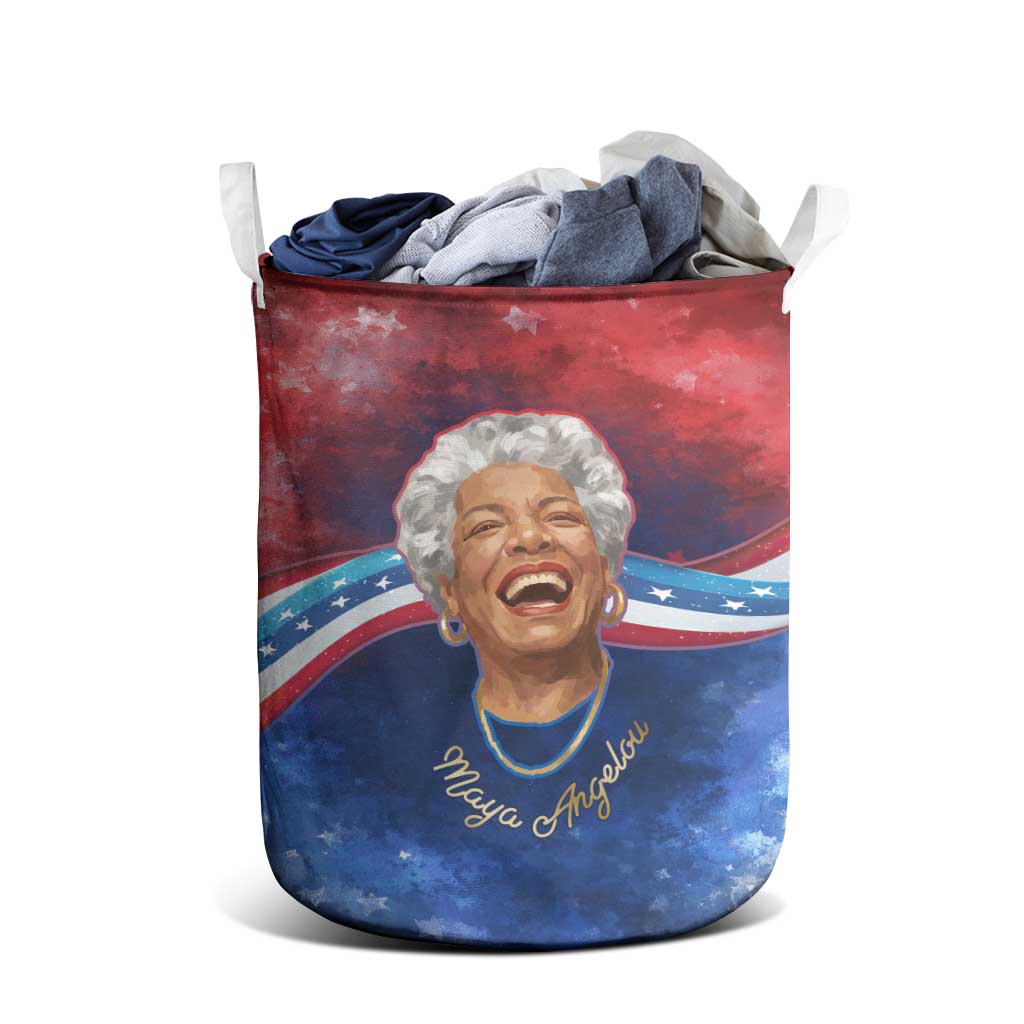 Maya Angelou Laundry Basket Inspirational Life Mission Quote Celebration of Joy Passion and Compassion - Wonder Print Shop
