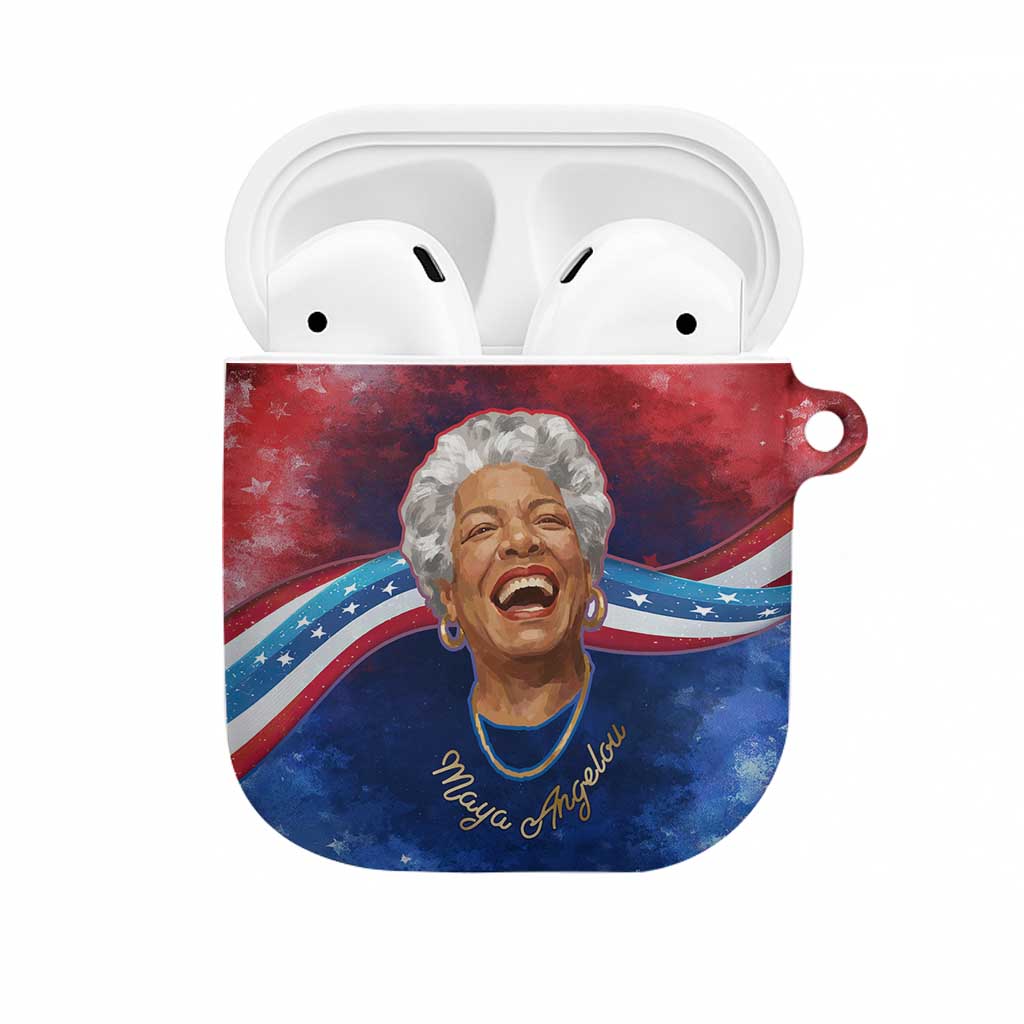 Maya Angelou AirPods Case Inspirational Life Mission Quote Celebration of Joy Passion and Compassion - Wonder Print Shop
