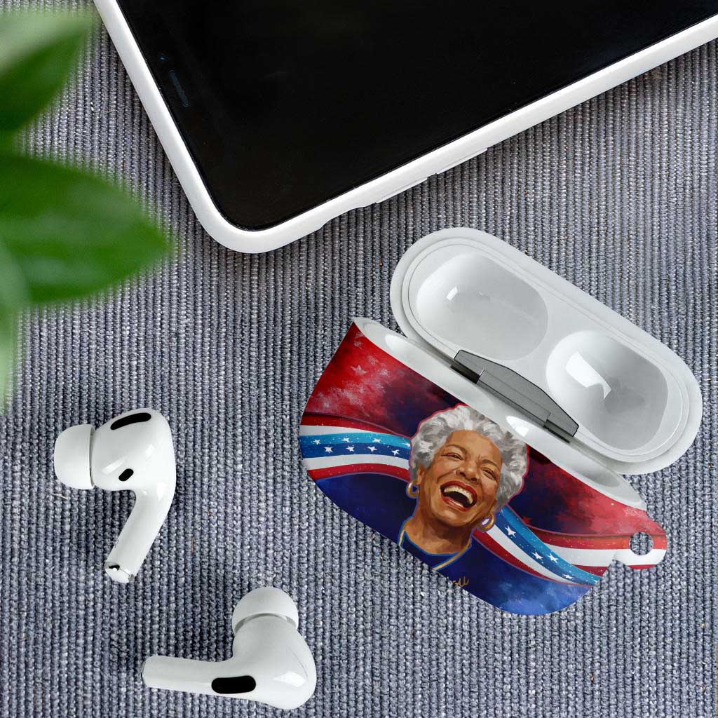 Maya Angelou AirPods Case Inspirational Life Mission Quote Celebration of Joy Passion and Compassion - Wonder Print Shop